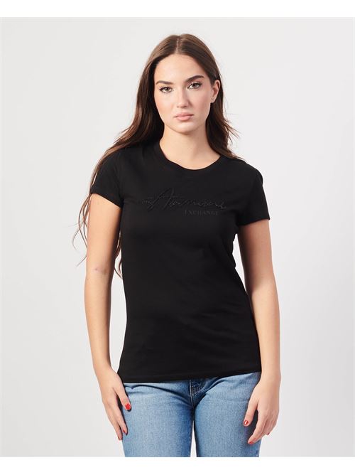 T-shirt Armani coupe slim avec logo et paillettes ARMANI EXCHANGE | 6DYT51-YJG3Z1200